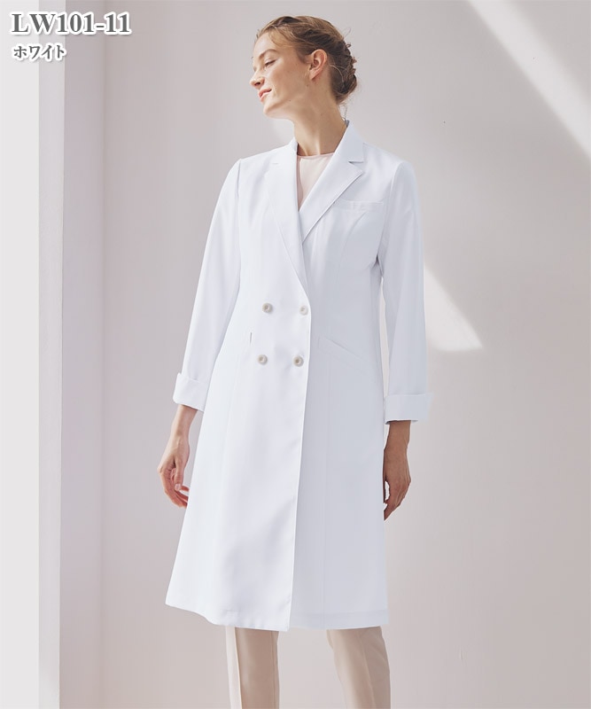 ローラ アシュレイ レディス白衣ドクターコート長袖[住商モンブラン