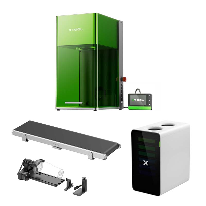 XTOOL ダブルレーザー彫刻機 F1 Ultra All-in 1キット（本体+コンベア+