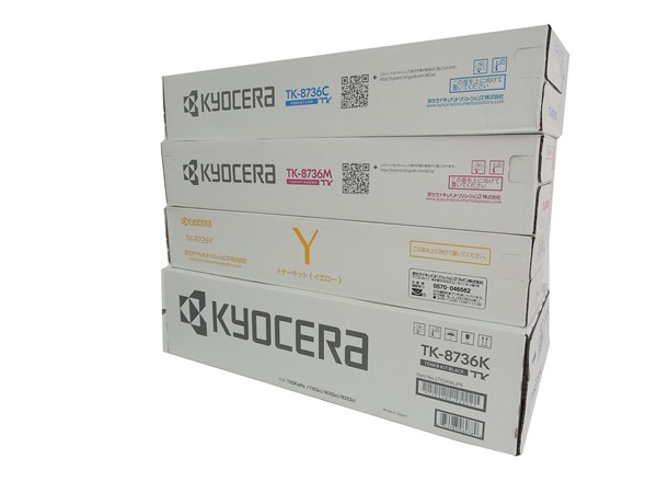 京セラ Kyocera TK-8736 4色セット（K、M、C、Y 各1本） 純正品