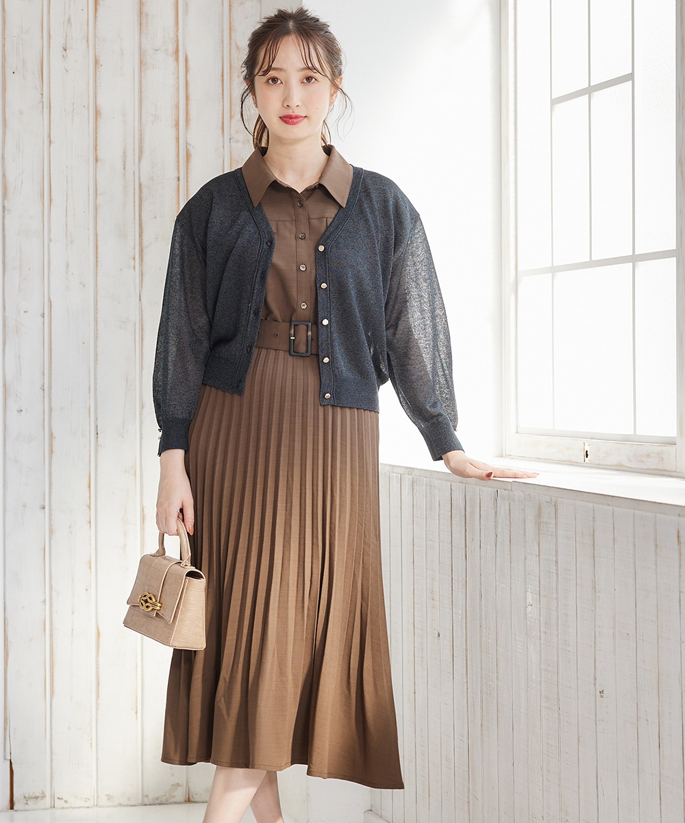 SALE】Vネック金釦シアーカーディガン - 12Twelve Agenda(トゥエルブ