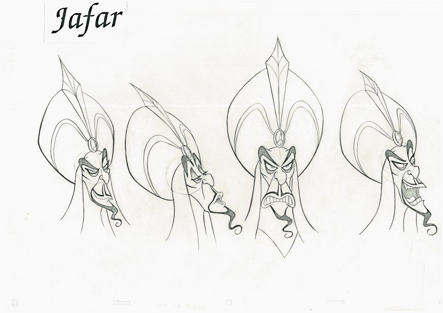 お宝！ Disney ジャファー アラジン 直筆作画設定 原画 お宝！ Disney