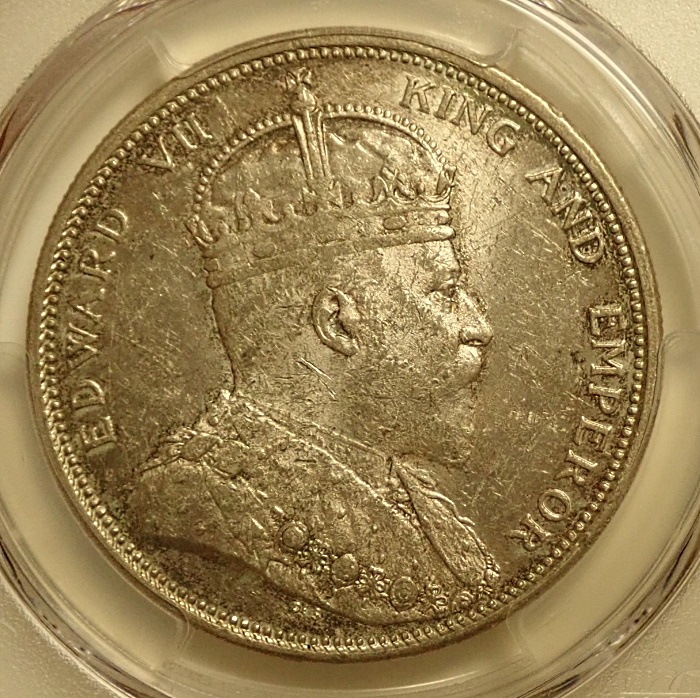 海峡植民地、エドワード7世の1ドル銀貨、1904年 | アンティーク