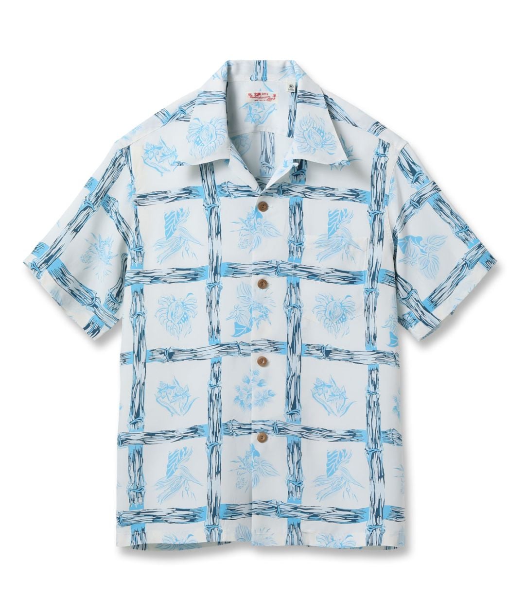 Lot No. SS39419 / RAYON HAWAIIAN SHIRT “ISLAND PLANTS” - SUN SURF