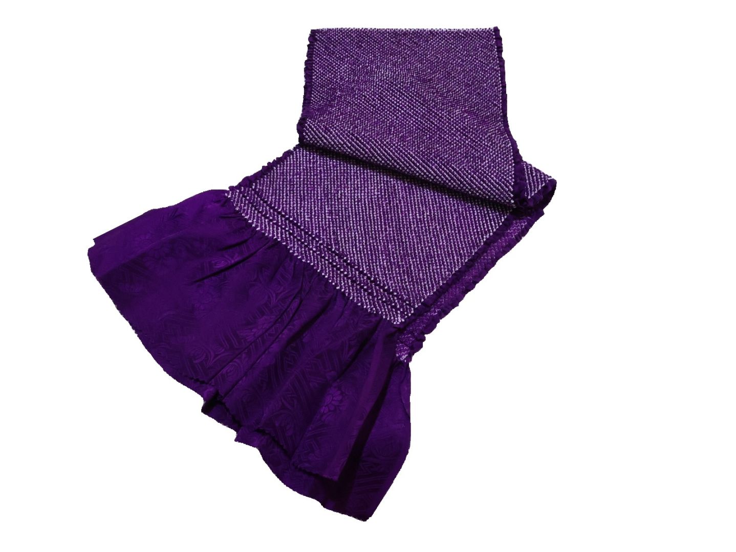 正絹絞り帯揚げ(総絞り)「明るい紫色」 | 帯あげ,帯揚げ（絞り