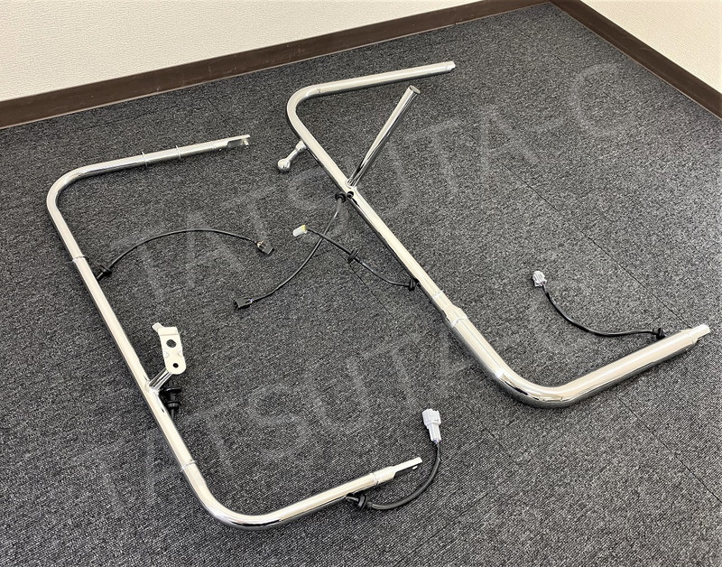 メッキ ミラーステー ヒーター付き電動ミラー用 左右セット 日野 17