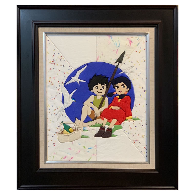 未来少年コナン 木目込みアート「ふたりは幸せ」｜浮世絵工房