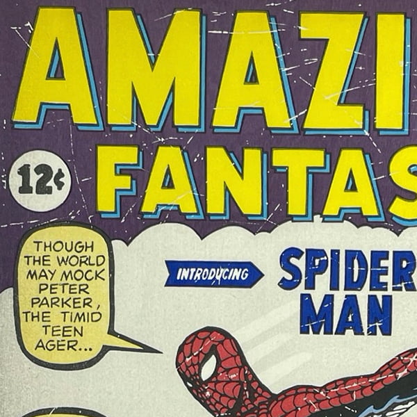 スパイダーマン 浮世絵木版画『1962 Amazing Fantasy #15』｜浮世絵工房