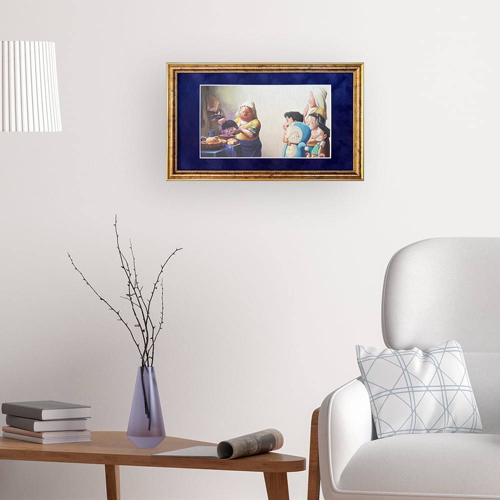 映画ドラえもん のび太の絵世界物語』名画ジークレー版画「牛乳を注ぐ