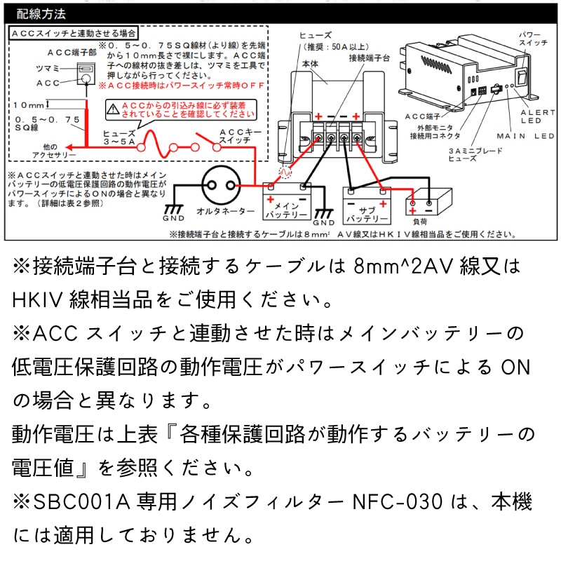 ユニマットマリン｜アイソレーター 充電分配器通販】サブバッテリー