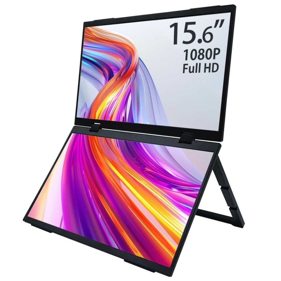 デュアルモニター ゲーミング モニター 15.6インチ 2画面 1080P 高画質