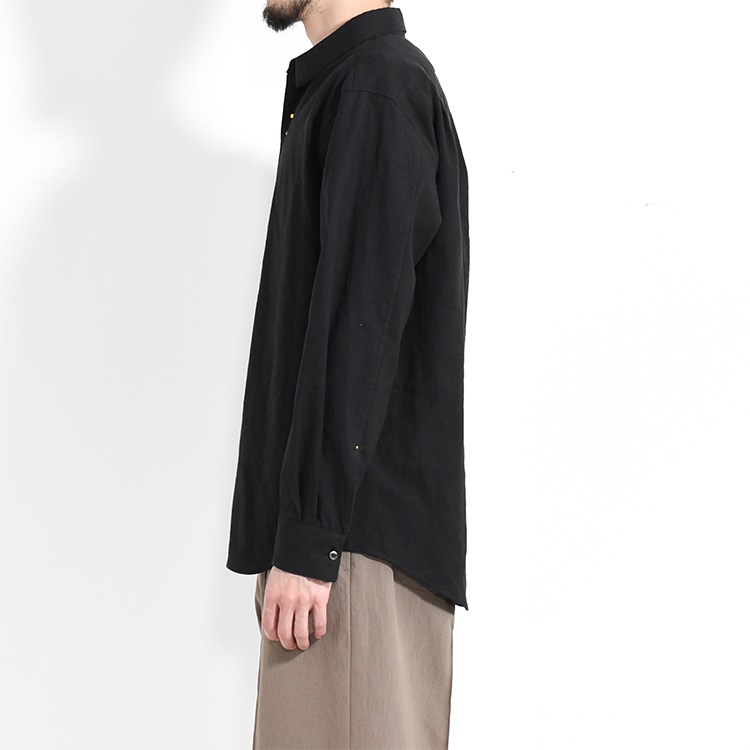 30% OFF】(KM251SH01A)KIMURA(キムラ/木村)Hook Front Shirt/Linen