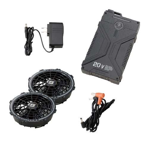 シンメン SA-125 S-AIR 20Vファンバッテリーセット(ファン2個・二股