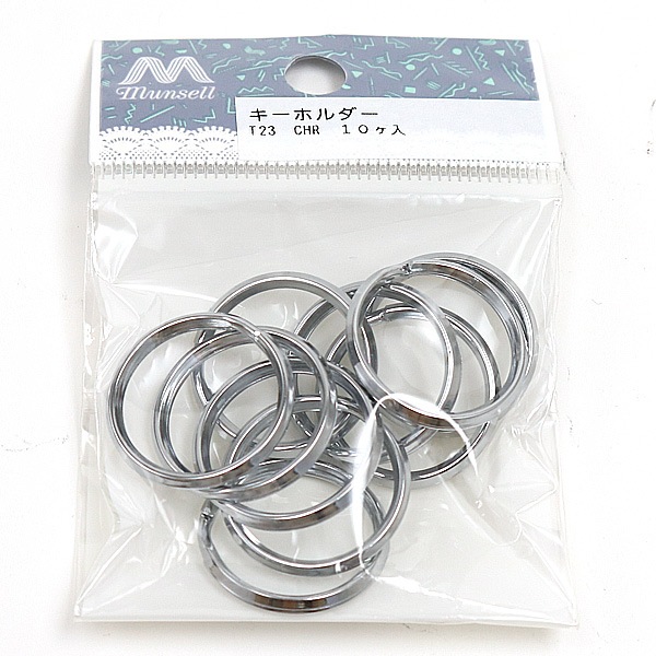 手芸金具 『キーホルダー シルバー 10個入り T23-CHR』 ビーズ,金具
