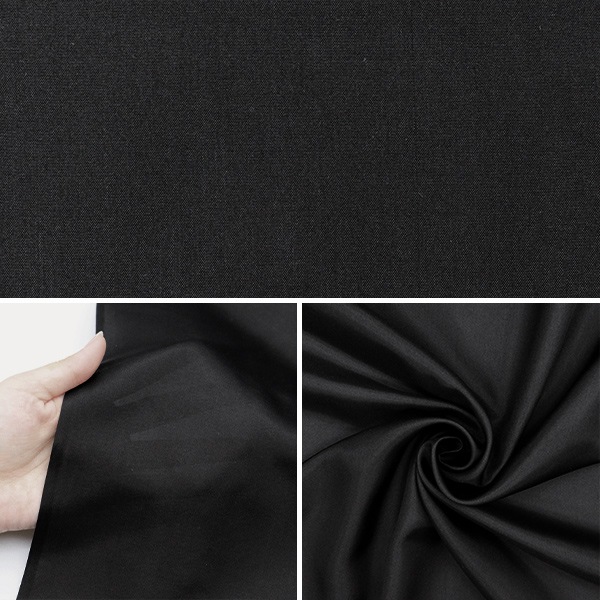 数量5から】 生地 『正絹羽二重 10匁 92cm 30番色 黒』 裏地,裏地