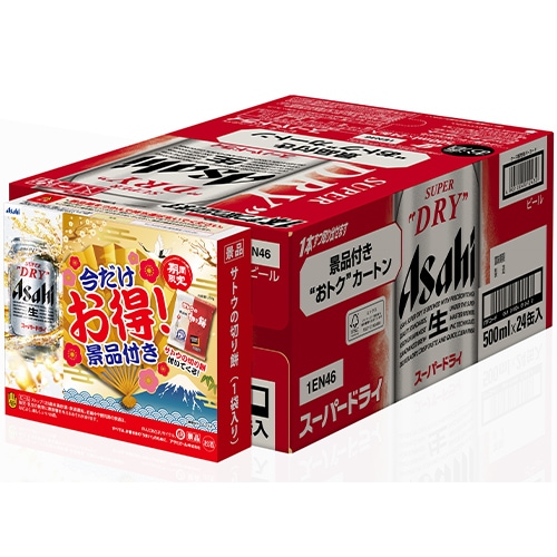 アサヒ スーパードライ 景品（サトウの切り餅）付きカートン 500ml×24