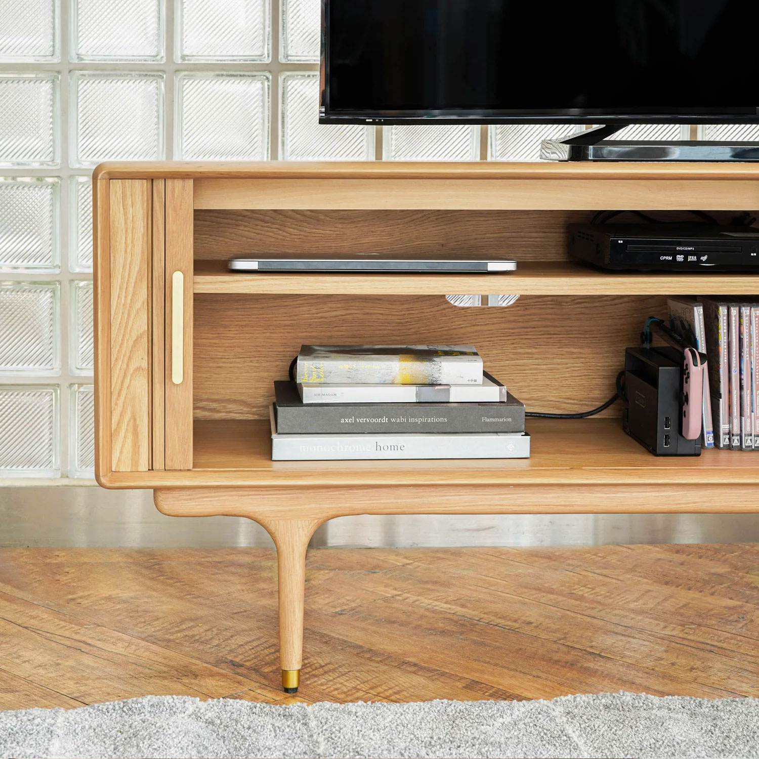 XANDER DESIGNS】JULIE TV BOARD 1600 poplar / white oak ※送料無料