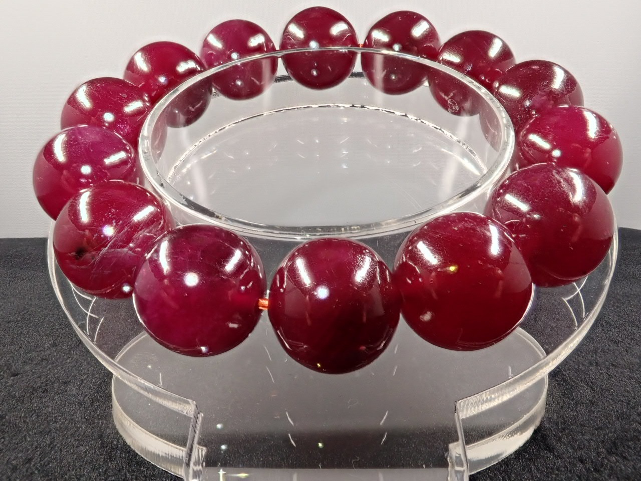 ルビー ブレスレット 14.3㎜ SA+ | 天然石,ラ行, ルビー | ミャンマー