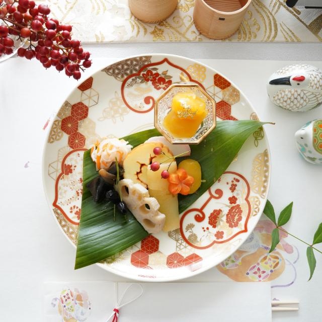 組子金襴 古伊万里 7号皿（化粧箱入り）FOURGRACEオリジナル ｜ 四季