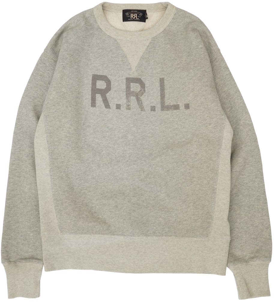 ダブルアールエル) RRL ロゴ フリース スウェット シャツ トレーナー