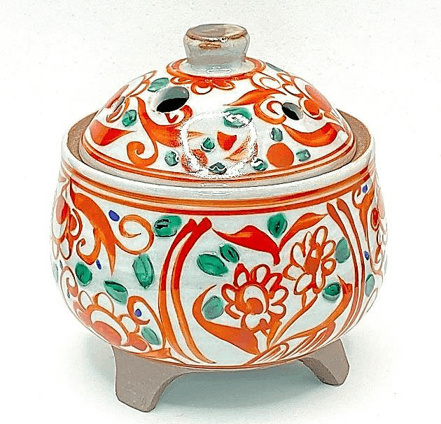 京都/香炉》清水焼香炉・赤絵（紙箱付） | お香/香炉/伝統工芸品,香炉