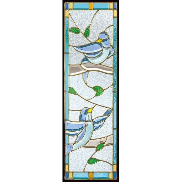 ステンドグラス (SH-C40) 927×289×18mm 幸せの青い鳥 デザイン ピュア