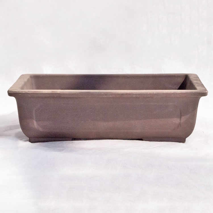 盆栽鉢 常滑焼 ウ泥長角 窓入 W32cm×D24cm×H9cm（10