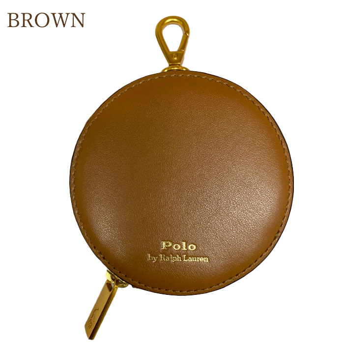 ポロ ラルフローレン ラウンド レザーポーチPOLO Ralph Lauren Round