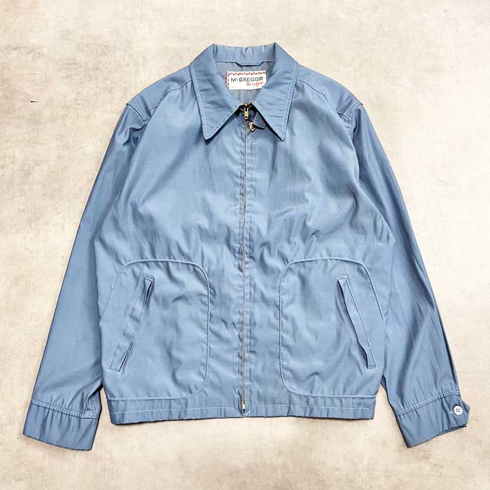VINTAGE 60-70'S McGREGOR SCOTTISH DRIZZLER JACKET Made in USA BLUE