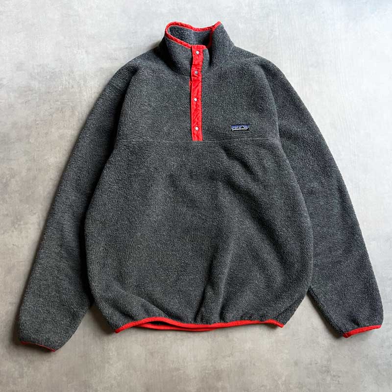 80'S PATAGONIA Synchilla Snap-T GRAY/L Made in USA 80年代