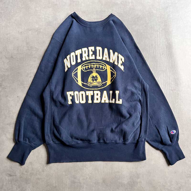 90'S CHAMPION Reverse Weave College Print Sweat Shirts NAVY/XL