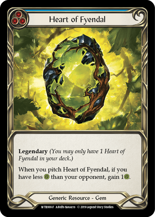 EN】《Cold Foil》[Generic] Heart of Fyendal (青)「F」〔WTR-1st000