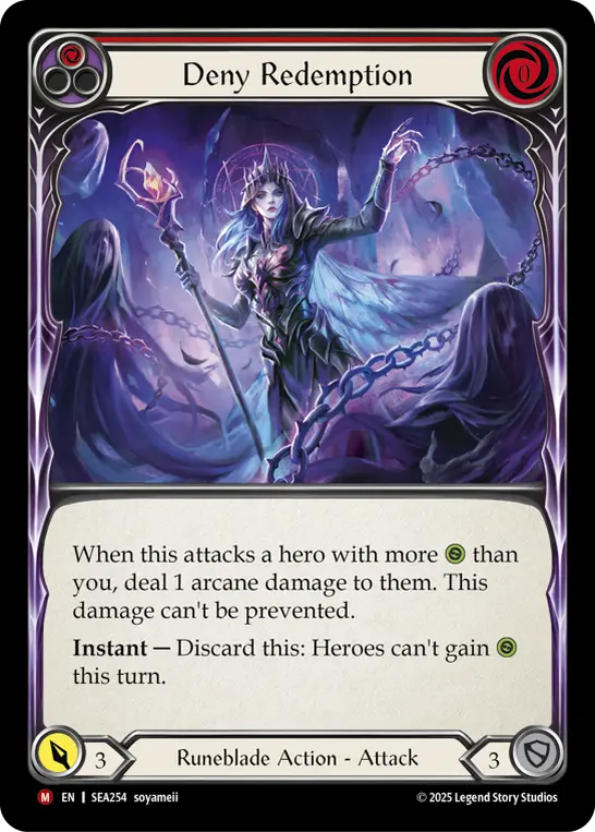 EN】《Rainbow Foil》[Runeblade] Deny Redemption/償還拒否 (赤)「M