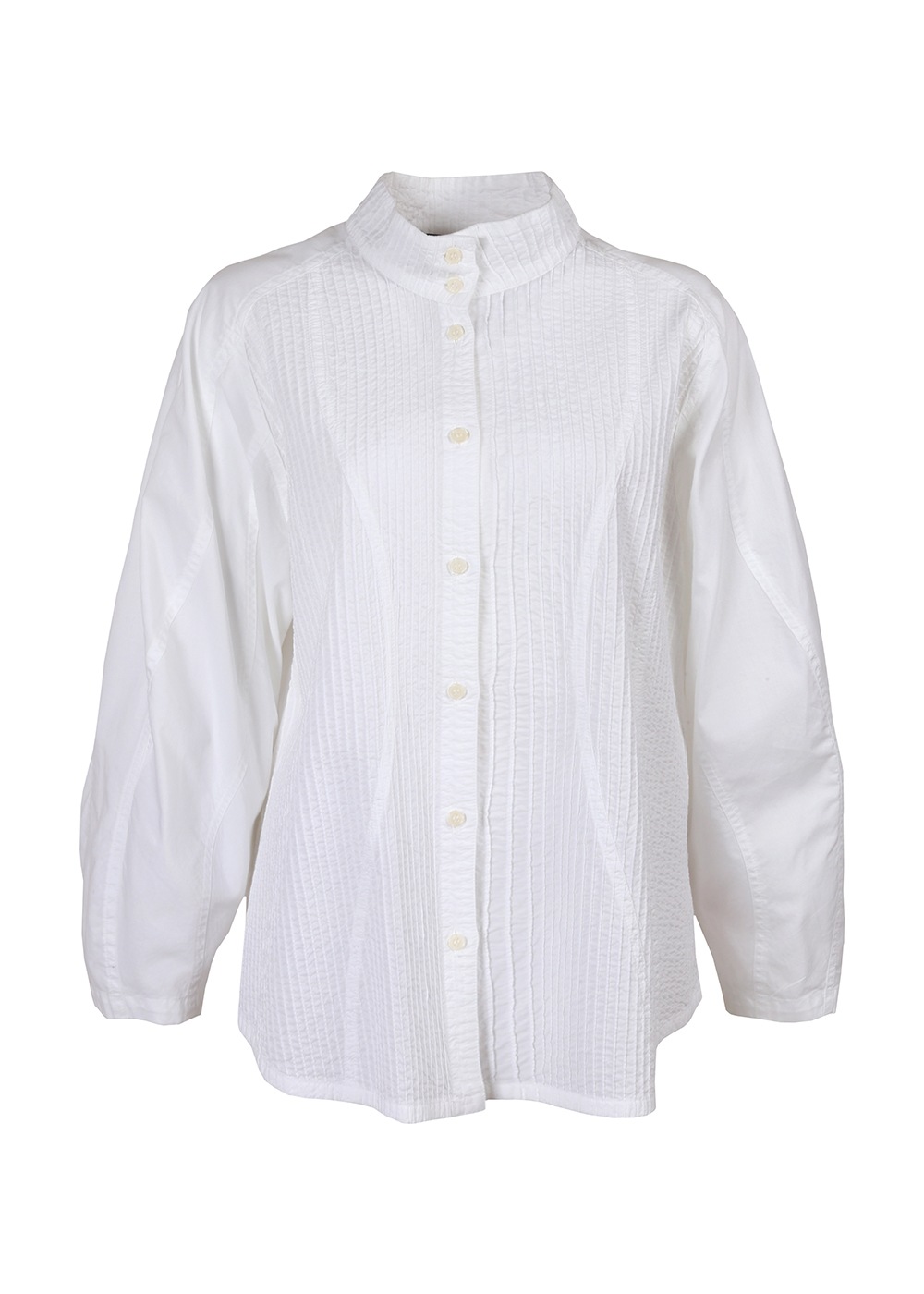 カーブ切り替え部分ピンタックシャツ | ITEM | YACCOMARICARD CORE