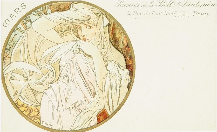 アルフォンス・ミュシャ 「3月・Mars・Belle Jardiniere