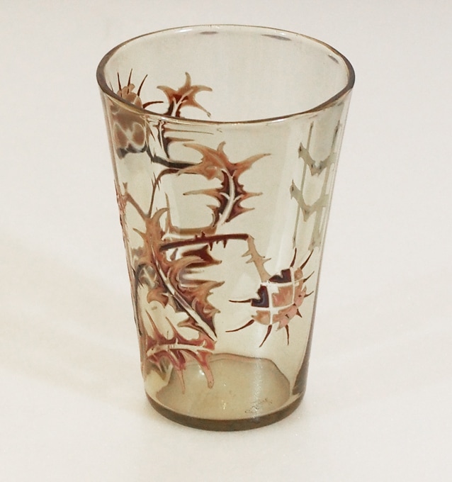 エミール・ガレ 「薊とロレーヌ十字文グラス」 | | アトリエ・ブランカ