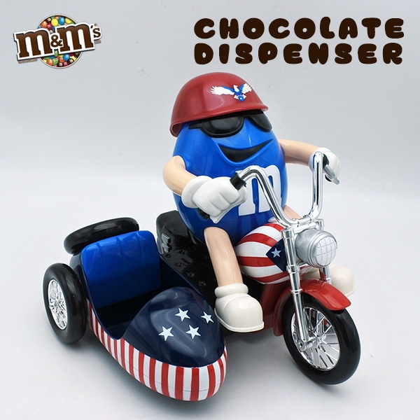 USED品 m&m's チョコレート ディスペンサー ブルー エムアンドエムズ
