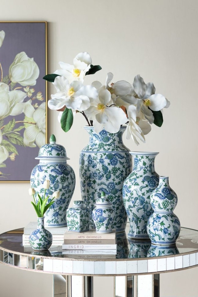 シノワズリなひょうたん型の花瓶 高さ34cm | デコレーション,花瓶