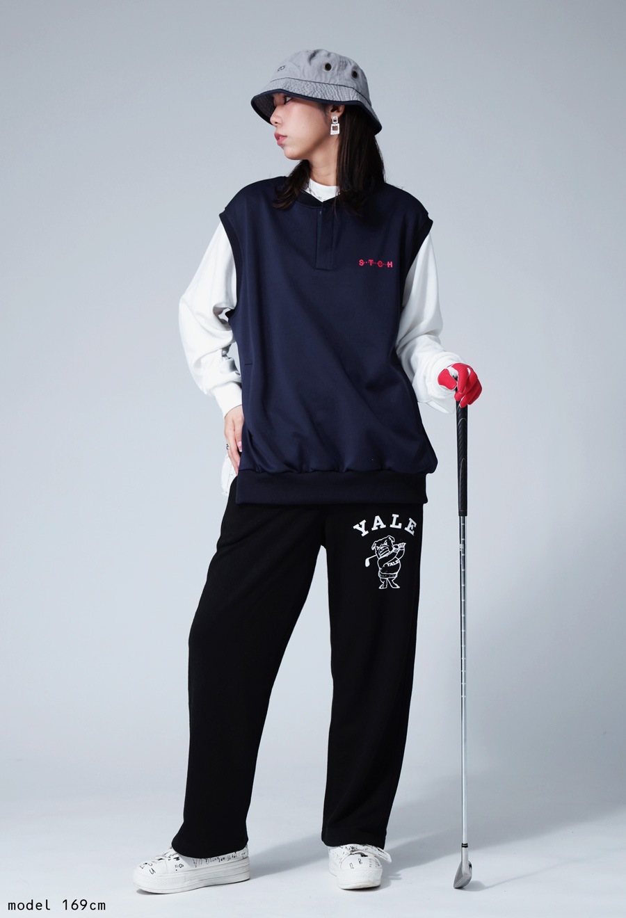 ANTIQUA GOLF×STCH ベスト レディース 送料無料・再入荷 メール便不可