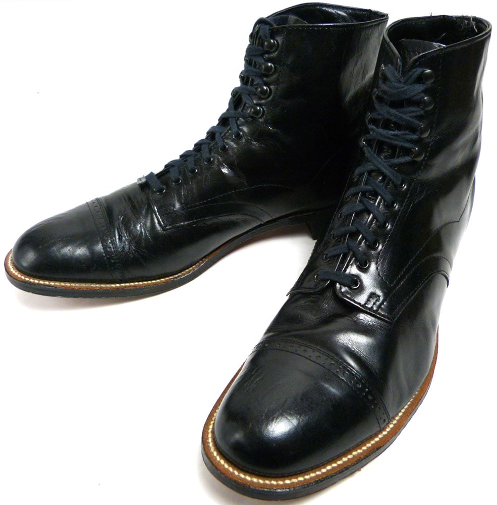 70s USA製ヴィンテージSTACY ADAMS革靴10D白タグレザーシューズ