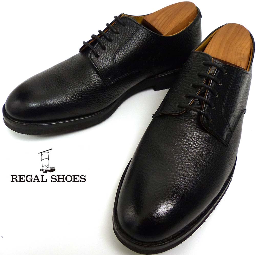 REGAL / リーガル シボ革 プレーントゥシューズ 24 1/2(24.5cm相当