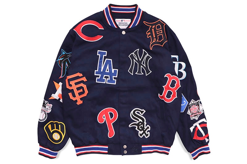 JH Design MLB COLLAGE TWILL JACKET (MLB303CLG2:NAVY) | Brand,G-L