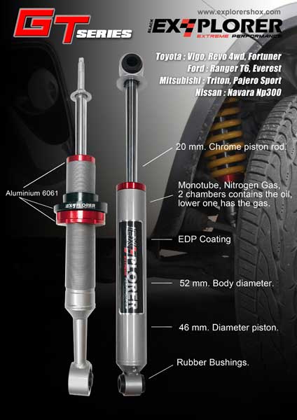 EXPLORER GT フロント2インチアップ車高調ショックアブソーバーセット