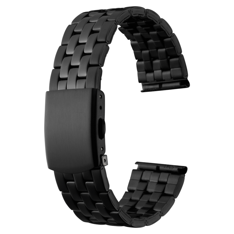 時計バンド ステンレススチール ブラック BSBE1246B | 時計バンド