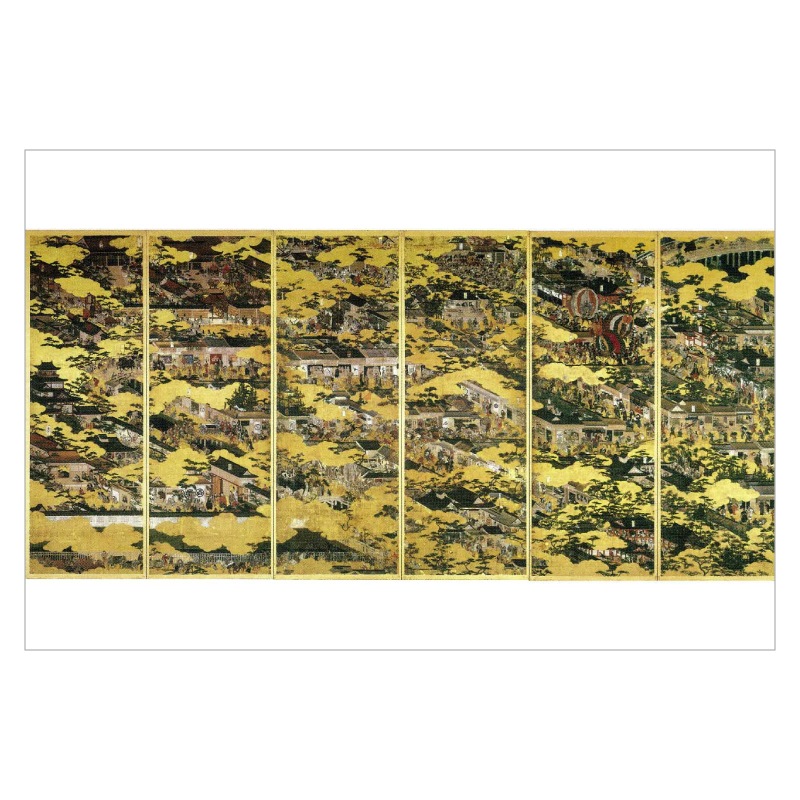 絵はがき〈国宝 洛中洛外図屏風(舟木本) 左隻〉岩佐又兵衛 TB-061京都