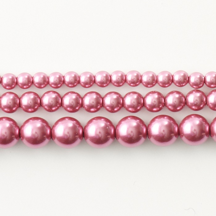 日本製樹脂パール 6mm チェルシーピンク【アクリルパール/国産パール