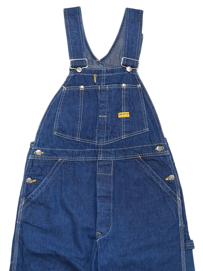 50's CAN'T BUST'EM デニムオーバーオール 良雰囲気 実寸(34x30位
