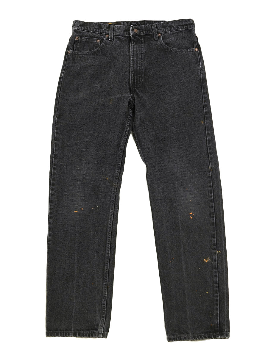 90's Levi's 505 ブラック デニムパンツ 表記(36x32) USA製 ペンキ