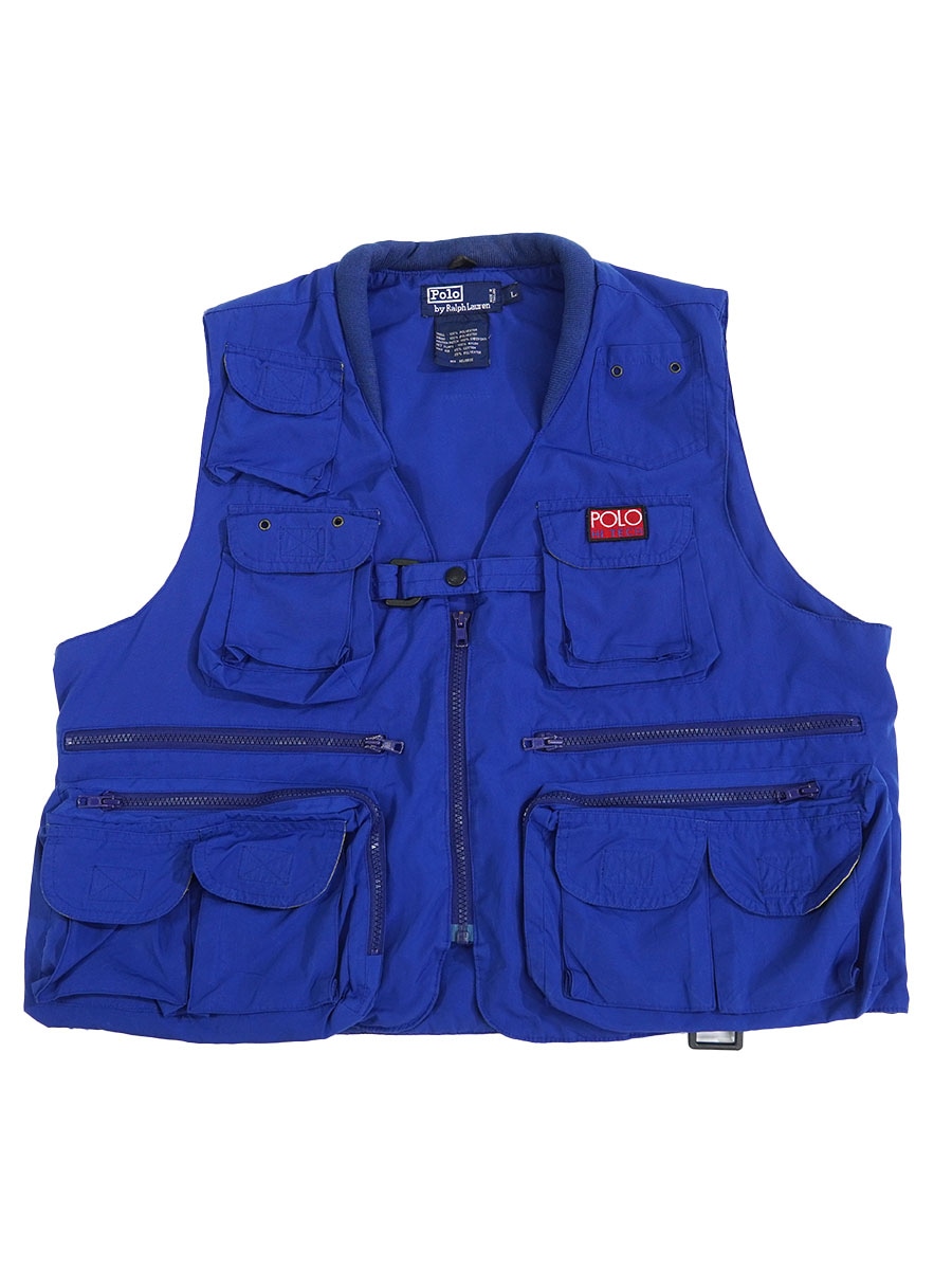 ラルフローレン ''POLO HI TECH'' フィッシングベスト ブルー 表記(L