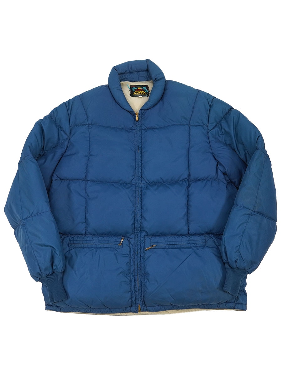 60's Eddie Bauer 日の出タグ ダウンジャケット ブルー 実寸(XL位