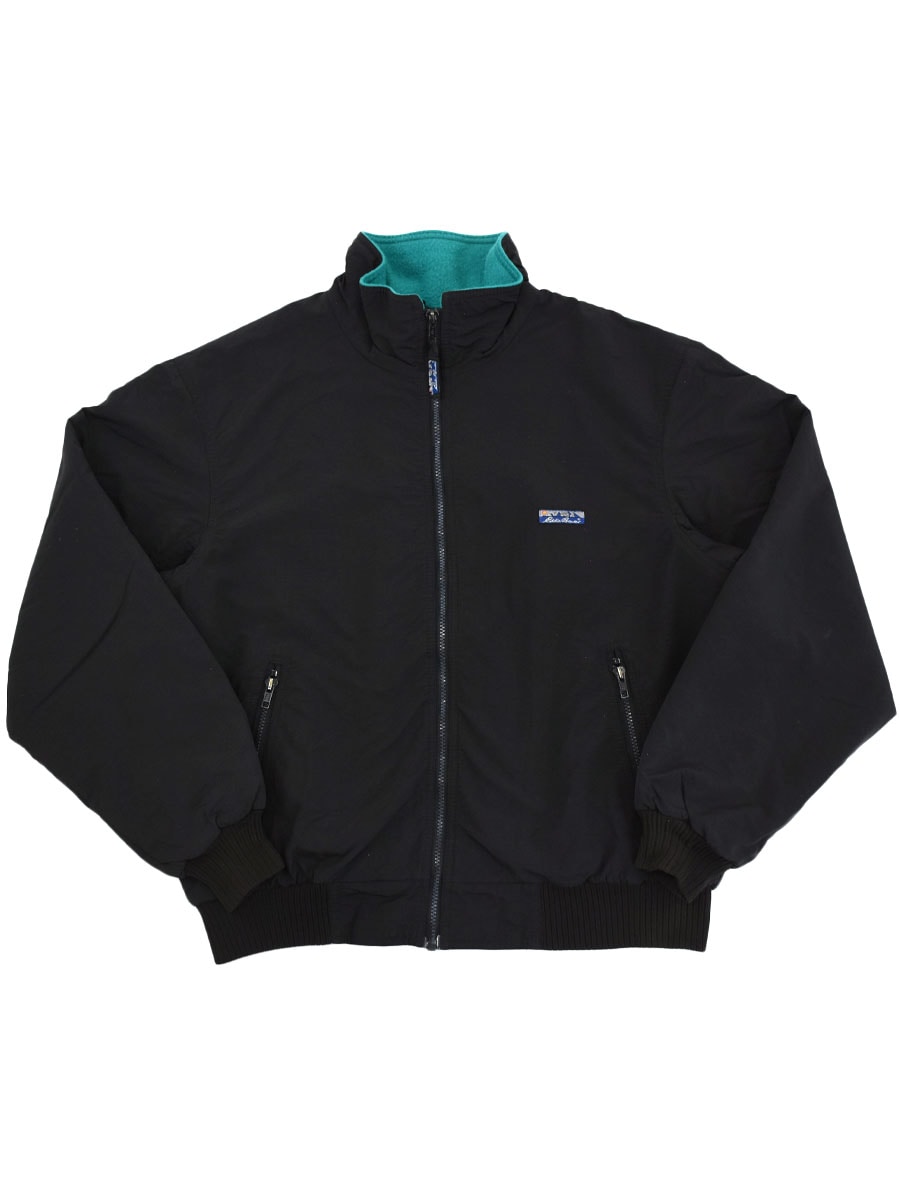 80's～ Eddie Bauer 裏フリース ナイロンジャケット ブラック 表記(L